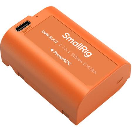 SmallRig 4979 - zamiennik akumulatora DMW-BLK22, 2520mAh, 7.2V, 2520mAh, USB-C, pomarańczowy_3